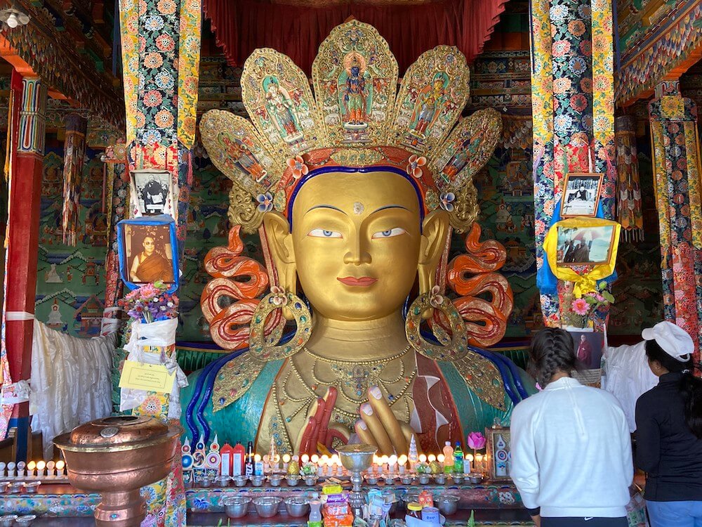 ティクセゴンパの弥勒菩薩像